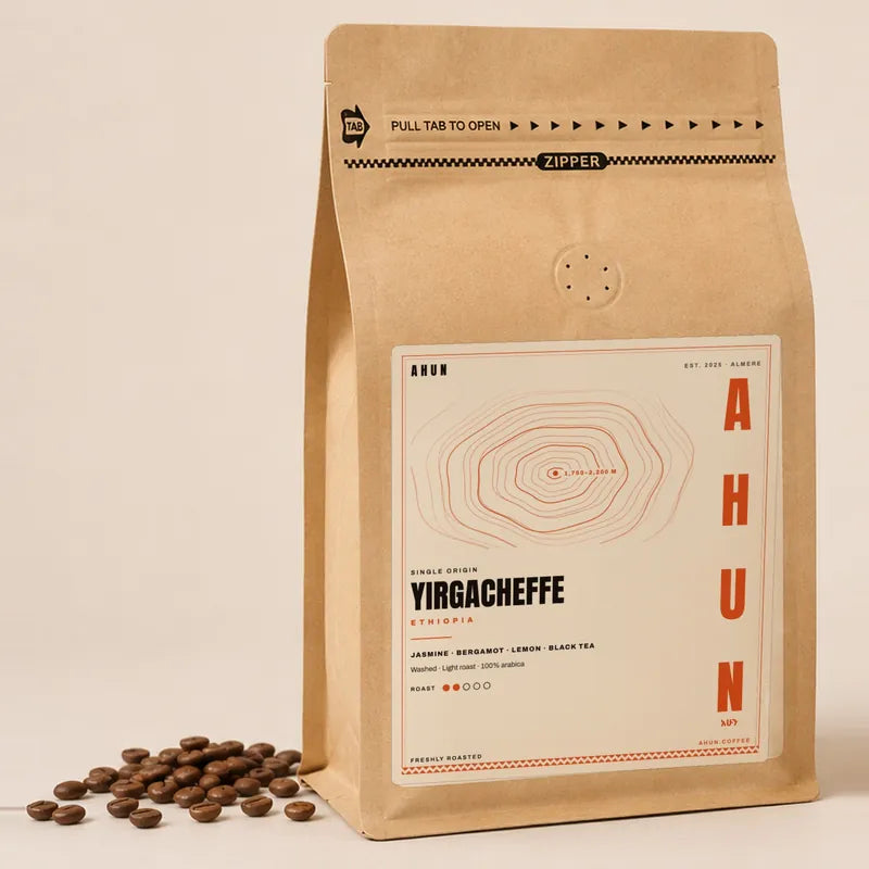 Bag of AHUN Yirgacheffe, single origin Ethiopia